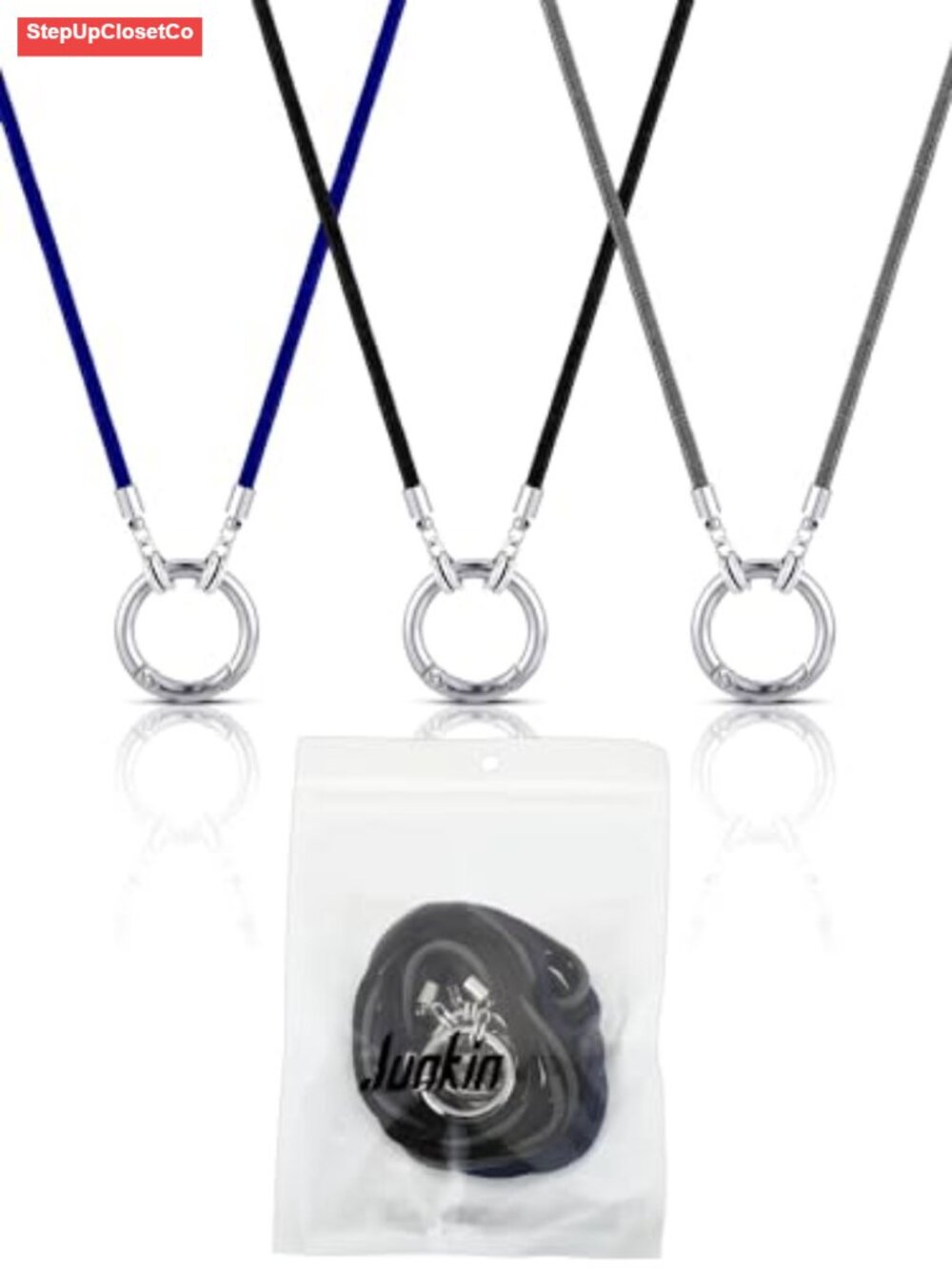Eyeglass Holder Necklace Chain Strap Cord with Stainless Steel Loop, 3 Pack - Picture 4 of 6
